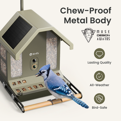 Feeder Metal 2 4K - Smart Bird Feeder with Camera